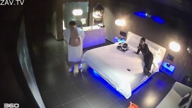 酒店水滴摄像头监控TP胖眼镜和貌似学院派的御姐开房啪啪
