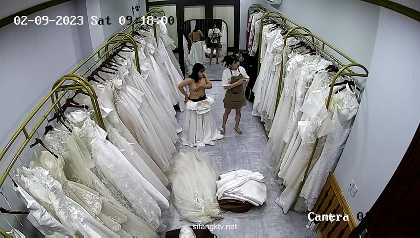 【破解摄像头】婚纱摄影店 多位新娘试婚纱[某房原版]（下） (6)